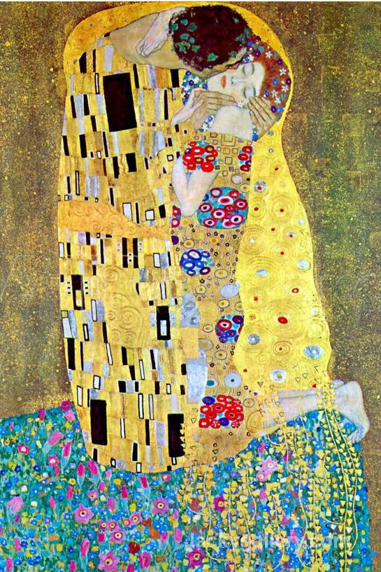 The Kiss Gold by Gustav Klimt paintings reproduction